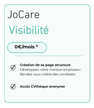 Abonnements JoCare visibilité